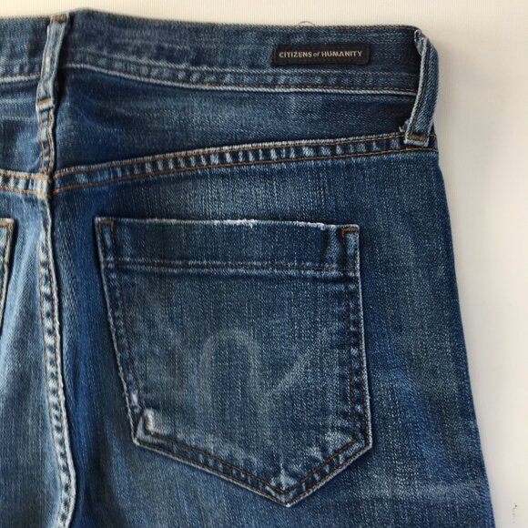Citizen of Humanity Mandy High Rise Retro Slim Selvedge Jeans 27 - Picture 6 of 11